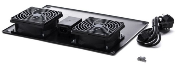 Вентиляторная панель SHIP 700402112, 2 вентилятора, 12 см, питание 220V, чёрный