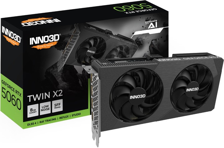 Видеокарта Inno3D RTX 5060 TWIN X2 8GB, N50602-08D7-195071N