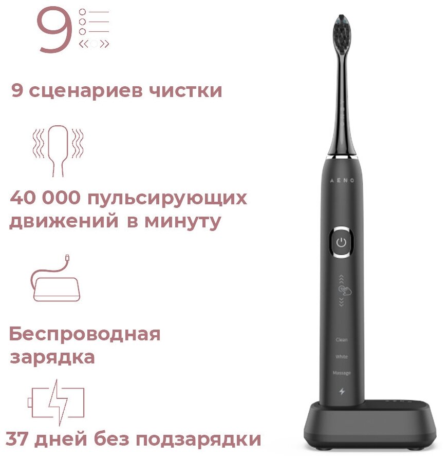 Электрическая зубная щетка Aeno DB4 Black