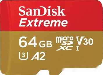 Карта памяти microSDXC 64GB SanDisk Extreme, SDSQXAH-064G-GN6MA
