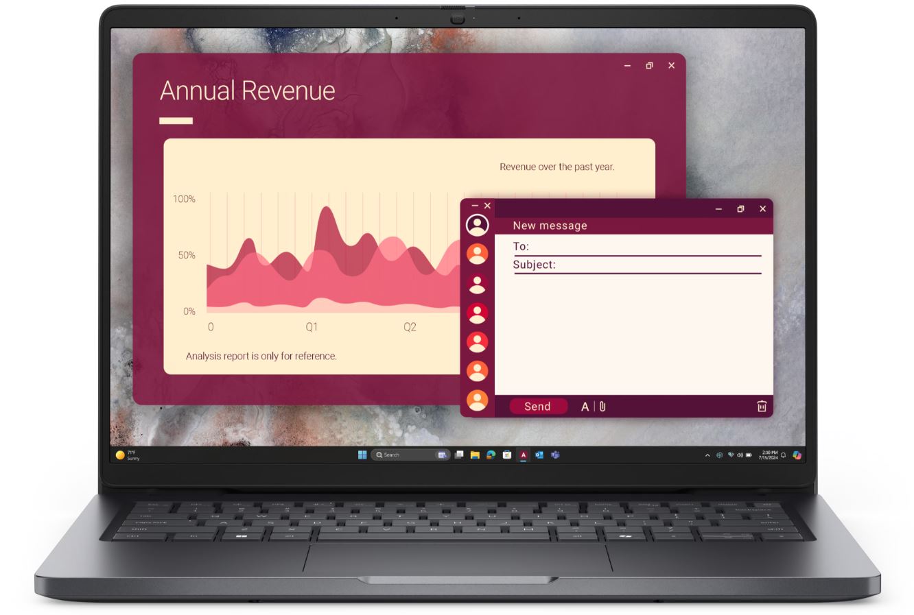 Ноутбук Dell Pro14 PC14250 (Core Ultra 7 265U/512GB SSD/16GB/14" WUXGA/Win 11 Pro), BTO109_PC14250_EMEA_210-BQHF