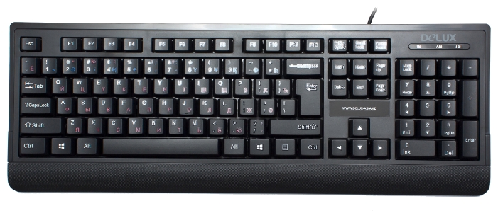 Клавиатура Delux DLK-6010UB, USB, Black