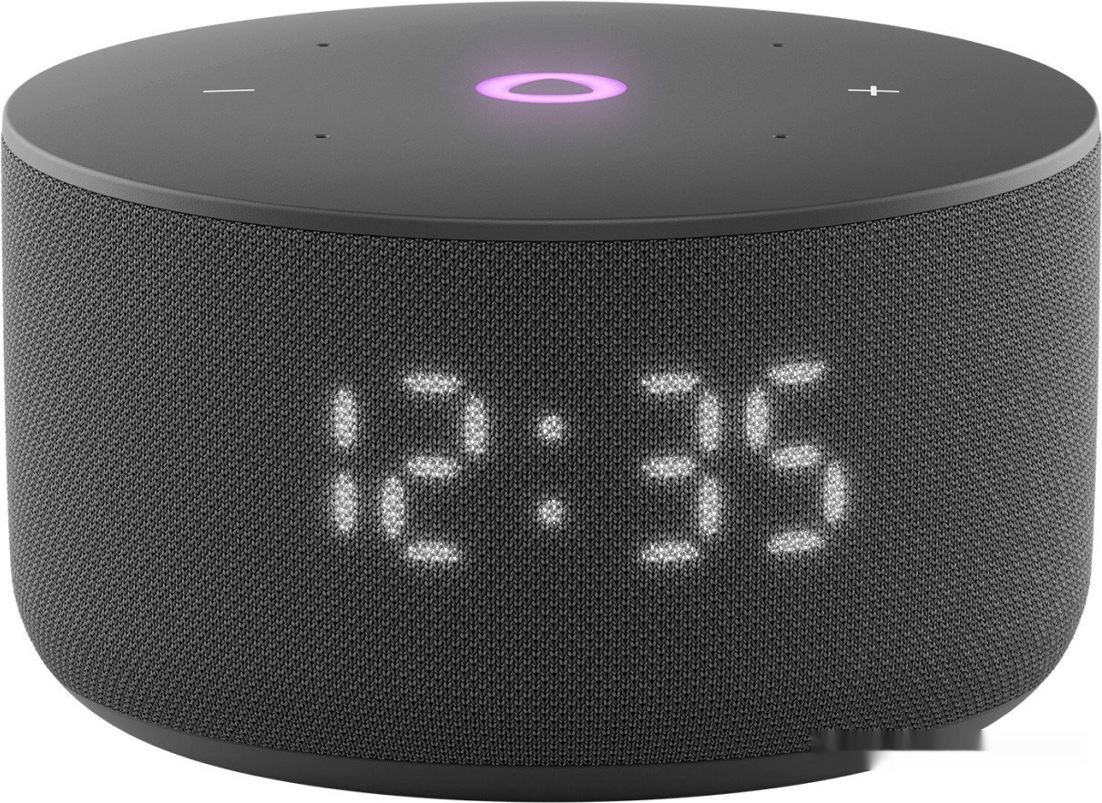 Умная колонка Яндекс Станция Мини 3 с часами Черный, YNDX-00027BLK