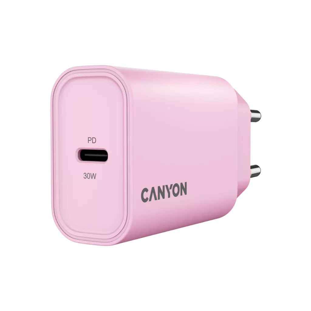 Зарядное устройство Canyon Wall Charger OnCharge 30CL Pink, CNE-CHA30CLPK