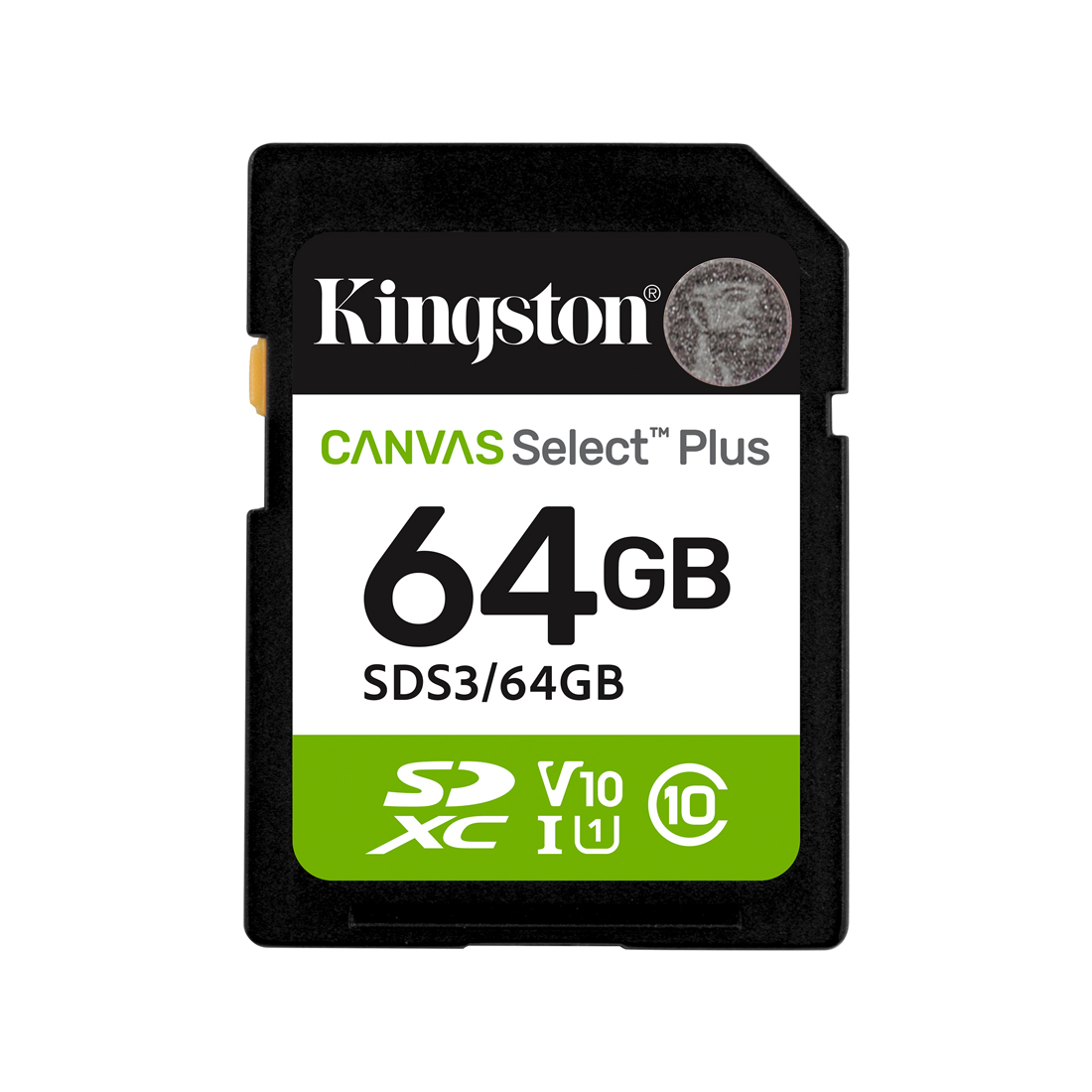 Карта памяти SDXC 64GB Kingston Canvas Select Plus, SDS3/64GB