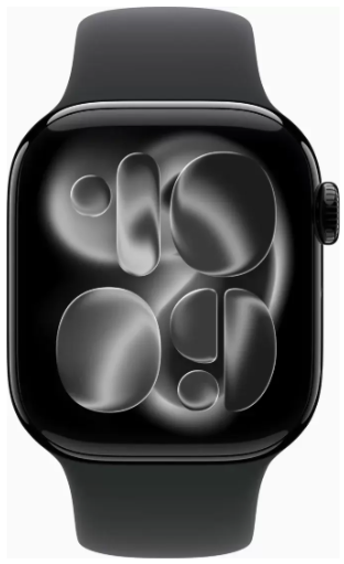 Смарт часы Apple Watch Series 11 GPS 42mm Jet Black Aluminium Case with Black Sport Band - S/M, A3331 MEQT4RK/A