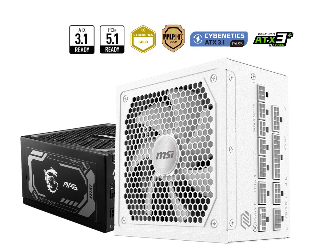 Блок питания MSI MAG A1000GL PCIE5 WHITE