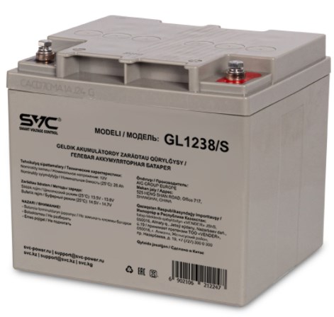 Батарея SVC GL1238/S, 12V 38Ah, размер в мм.: 197*166*174