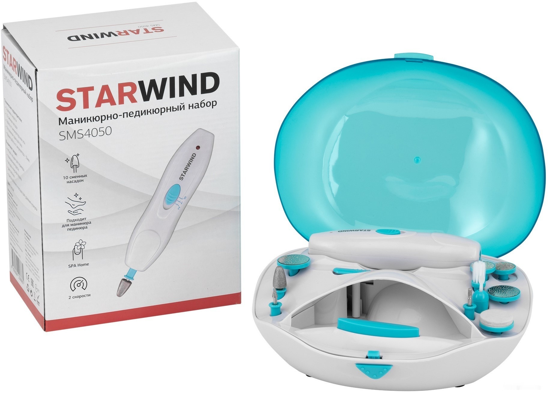 Аппарат для маникюра и педикюра StarWind SMS 4050 White/Blue