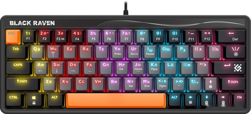 Клавиатура Defender Black Raven GK-417 Black, 45416