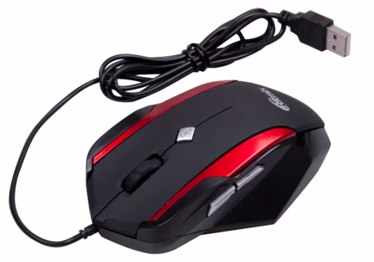 Мышь RITMIX ROM-307, Black/Red