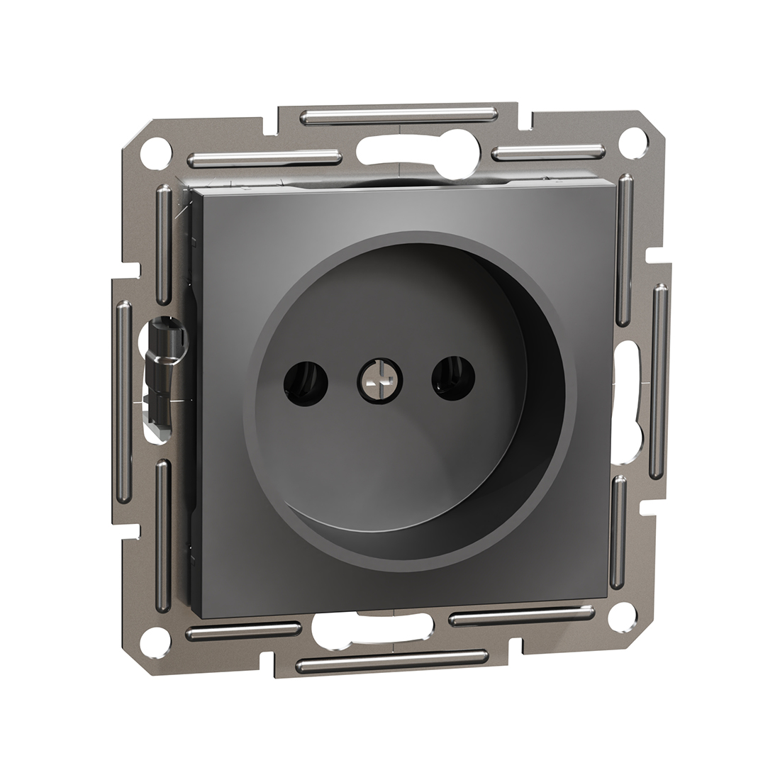 Розетка Schneider Electric без заземления SE EPH3000171 Asfora механизм антрацит
