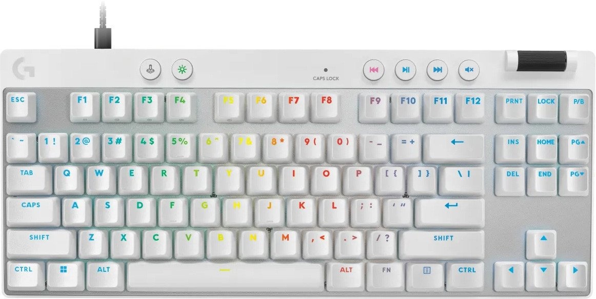 Клавиатура Logitech PRO X TKL RAPID Gaming Keyboard White, 920-013242