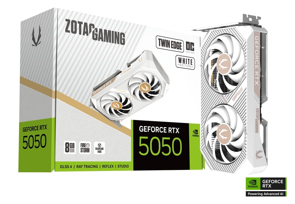 Видеокарта ZOTAC RTX 5050 TWIN EDGE OC WHITE ED, ZT-B50500Q-10M