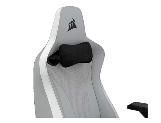 Компьютерное кресло Corsair TC200 Leatherette Gaming Chair, Standard Fit Light Grey/White, CF-9010045-WW