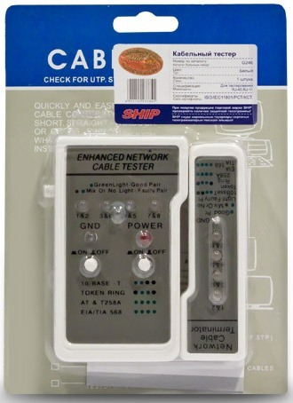 Кабельный тестер SHIP G246, RJ-45, RJ-11