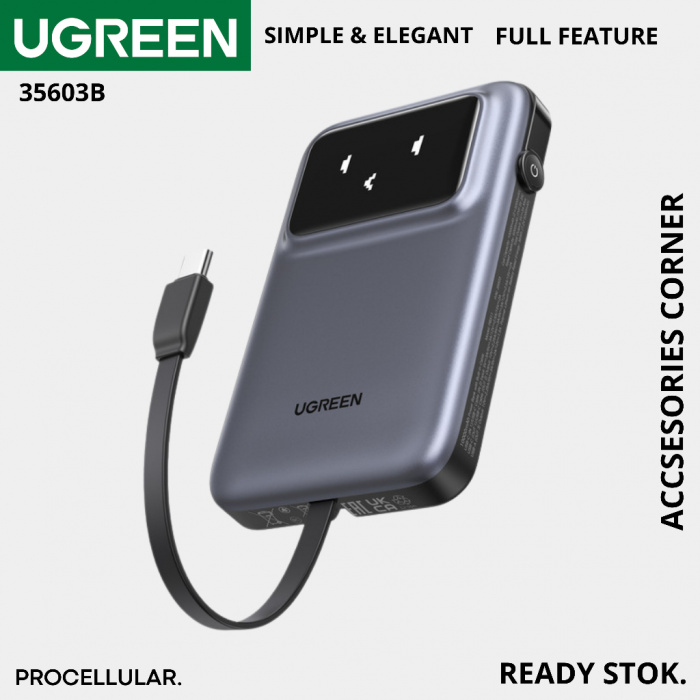 Портативное зарядное устройство Ugreen 10000mAh, PB511 35603B