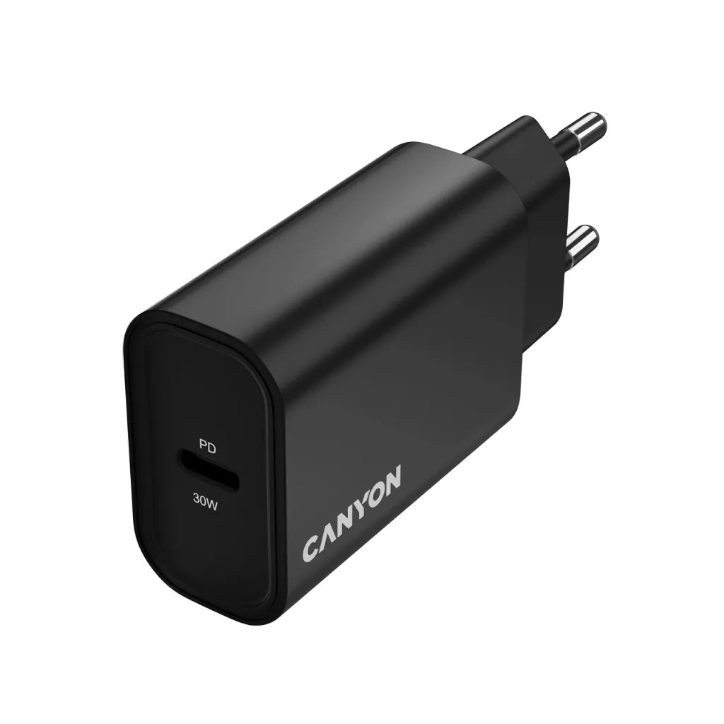 Зарядное устройство Canyon Wall Charger OnCharge 30CL Black, CNE-CHA30CLB