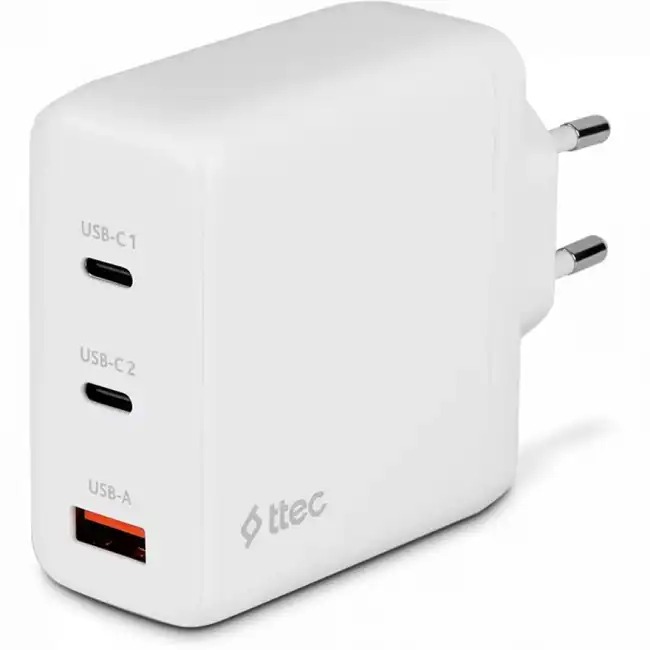 Зарядное устройство TTEC SmartCharger Trio GAN 120W PD Travel Charger 2 USB-C+USB-A White, 2SCG04B