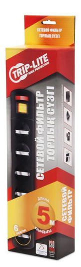 Сетевой фильтр Tripp-Lite  6розеток, 5м, Black, GR16-1379T
