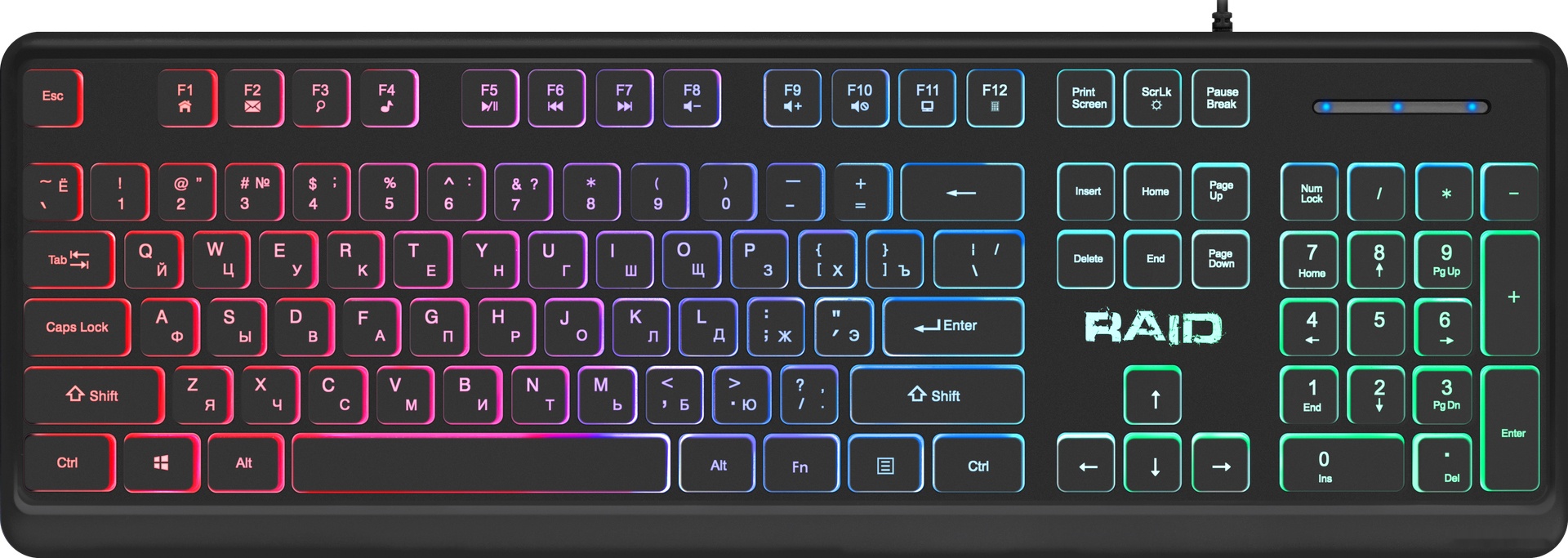 Клавиатура Defender Raid GK-778DL RU, Rainbow