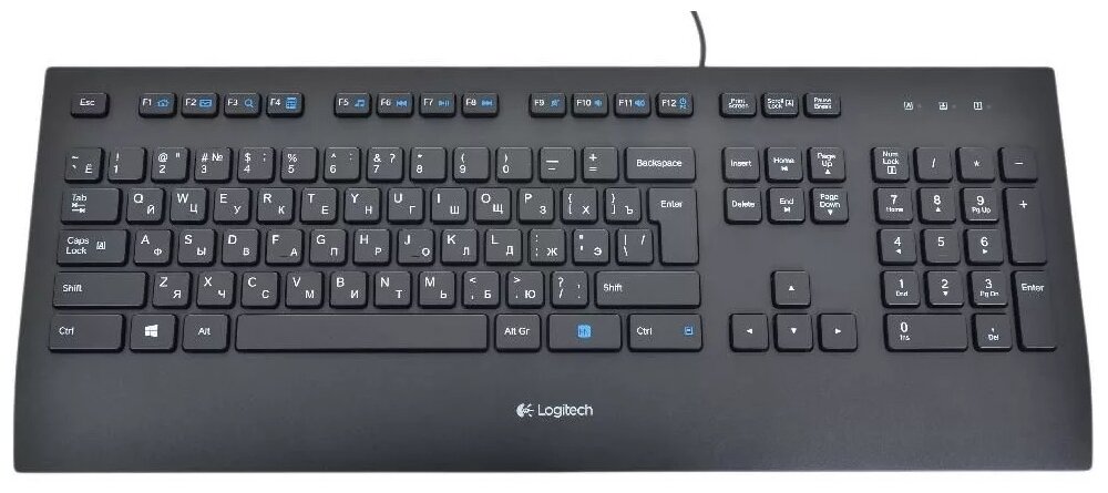 Клавиатура Logitech Corded Keyboard K280e Black, 920-005215