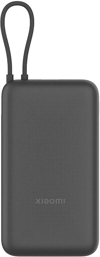 Портативный внешний аккумулятор Xiaomi Power Bank 20000mAh (Integrated Cable) GL Dark Gray, BHR9740GL PB2020MI