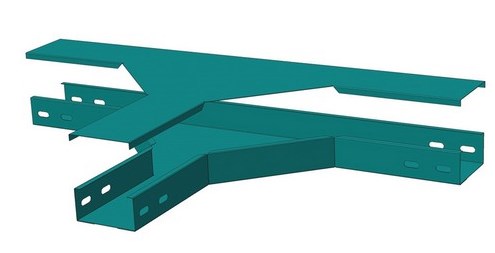 Замковая Т-секция монтажного лотка North Aurora ЛМЗТ 200*100-0,8-ОЦ 