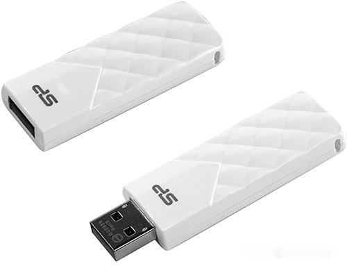 USB flash 128GB Silicon Power, Blaze B03, USB 3.2, White, SP128GBUF3B03V1W