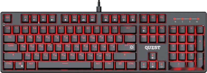 Клавиатура Defender Quest GK-596 Black, 45596