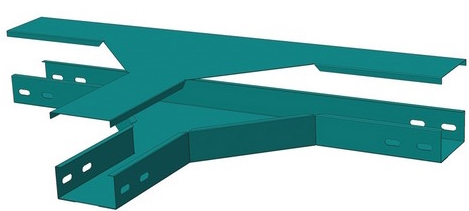 Замковая Т-секция монтажного лотка North Aurora ЛМЗТ 300*100-0,8-ОЦ