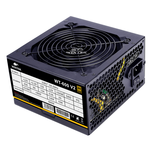 Блок питания Wintek WT-600 V2 Black, 600W