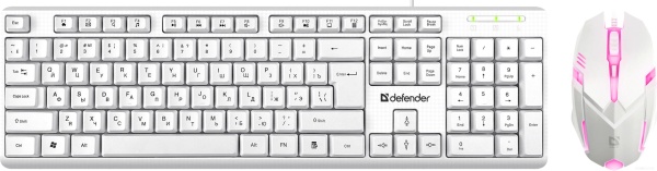 Клавиатура + Мышь Defender Motion C-977 White