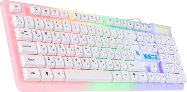 Клавиатура Defender White GK-172 RGB, USB