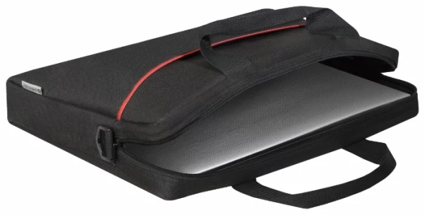 Сумка для ноутбука Defender Lite 15-16", черный/красный, 26083