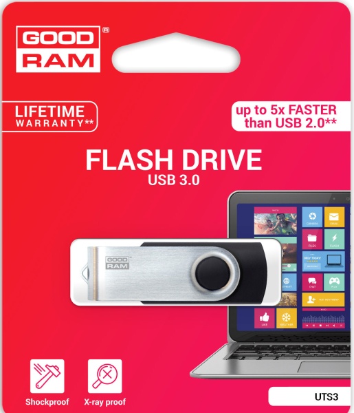 USB Flash drive 32GB GoodRAM UTS3 Black, UTS3-0320K0R11