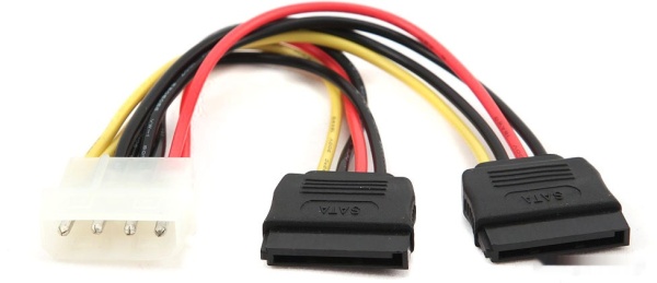 Переходник Molex -> 2 x SATA, Cablexpert, CC-SATA-PSY