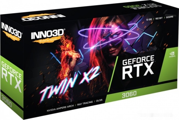 Видеокарта Inno3D RTX3060 Twin X2, N30602-12D6-119032AH