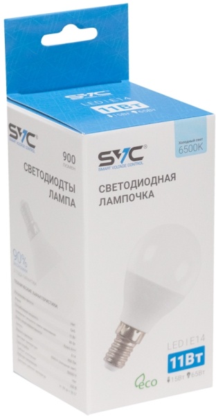 Лампочка SVC LED G45-11W-E14-6500K