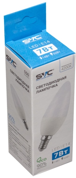 Лампочка SVC LED C35-7W-E14-4200K