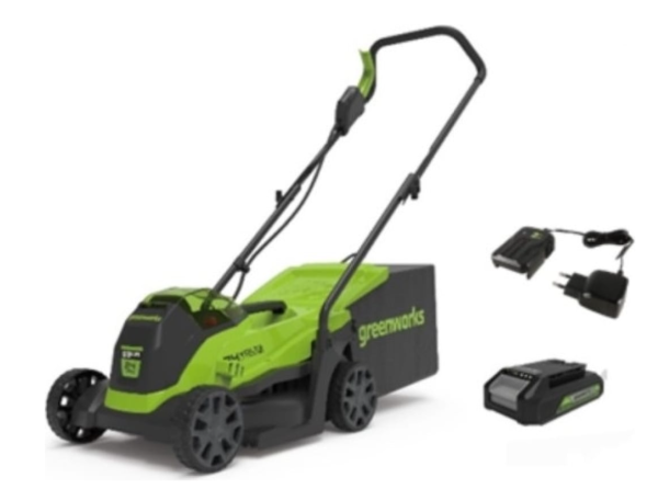 Газонокосилка аккумуляторная Greenworks GD24LM33K4 24V (4Ah и ЗУ), 2516107UB