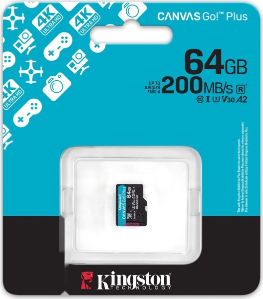 Карта памяти microSDXC 64GB Kingston Canvas Go SDCG4/64GB