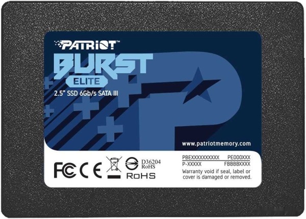 Диск SSD 2.5" 120Gb Patriot Burst Elite, PBE120GS25SSDR
