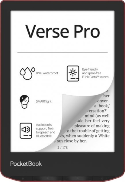 Электронная книга PocketBook 634 Verse Pro, PB634-3-CIS Passion Red