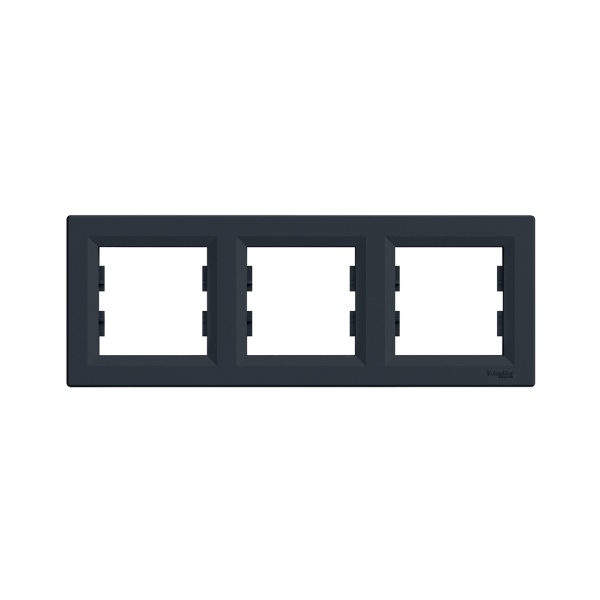 Рамка Schneider Electric EPH5800371 Asfora 3 постовая антрацит