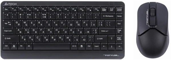 Комплект беспроводной клавиатура + мышь A4Tech Fstyler FG1112 Black