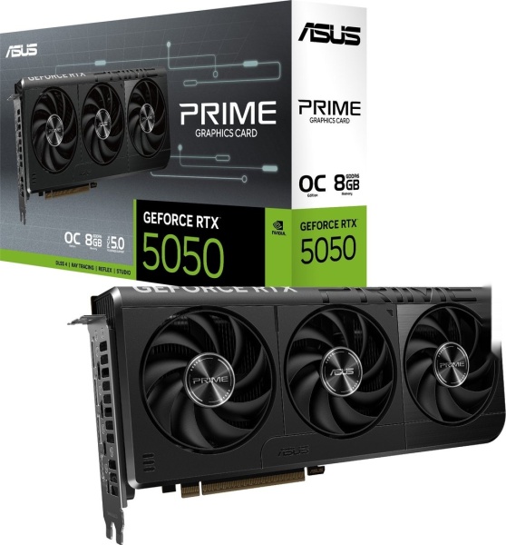 Видеокарта ASUS PRIME RTX 5050 8GB GDDR6 OC Edition, PRIME-RTX5050-O8G