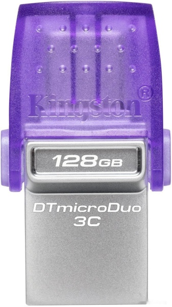 USB Flash drive 128Gb Kingston DataTraveler microDuo 3C, DTDUO3CG3/128GB, Silver, USB 3.2 Gen1/USB Type C