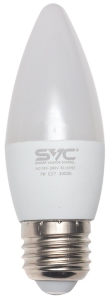 Лампочка SVC LED C35-7W-E27-3000K