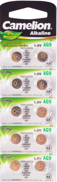 Батарейки Camelion Alkaline AG9-BP10(0%Hg) 10 шт